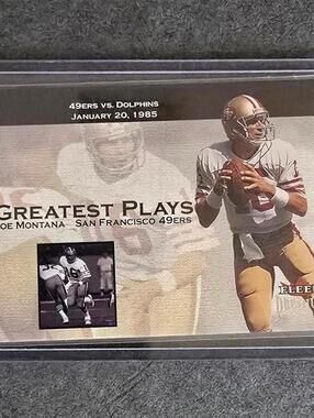 2001 Fleer Premium Greatest Plays #9 Joe Montana Football Card